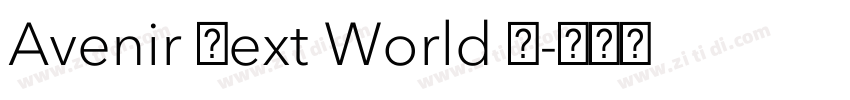 Avenir Next World R字体转换